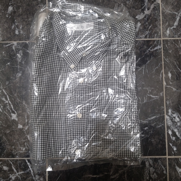 💚 2/$35 NWT Tabi long sleeve dress shirt - black white checkered - Picture 4 of 5